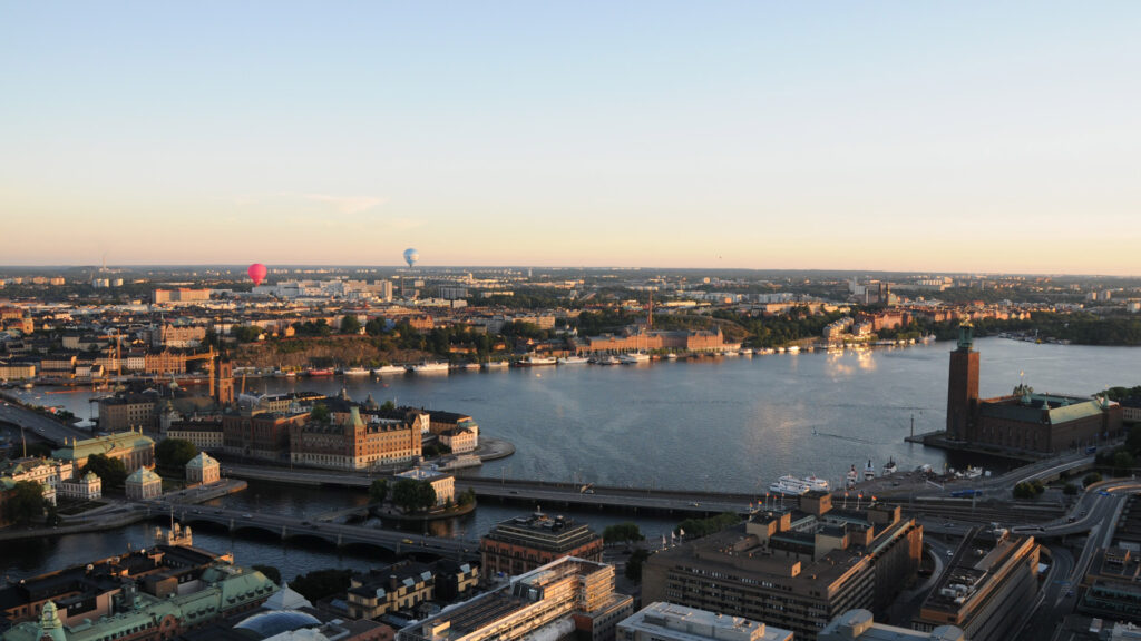 Flygbild överKungsholmen, Stockholms stad